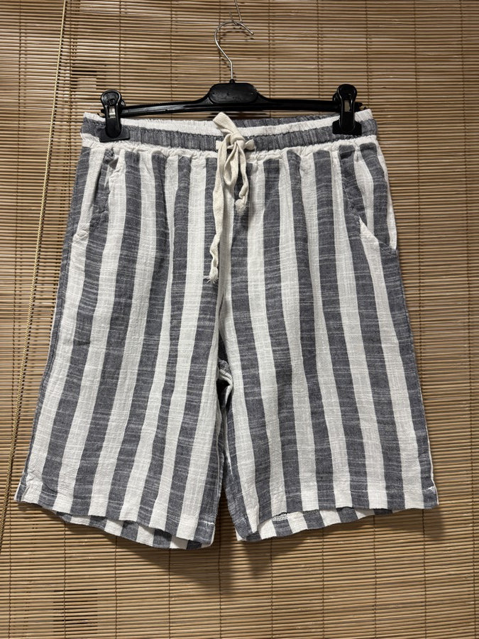 Short gaze de coton LIVANI bleu marine