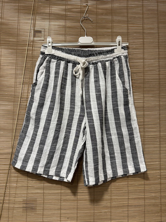 Short gaze de coton LIVANI anthracite