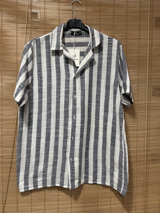 Chemise LIVANI rayée bleu marine