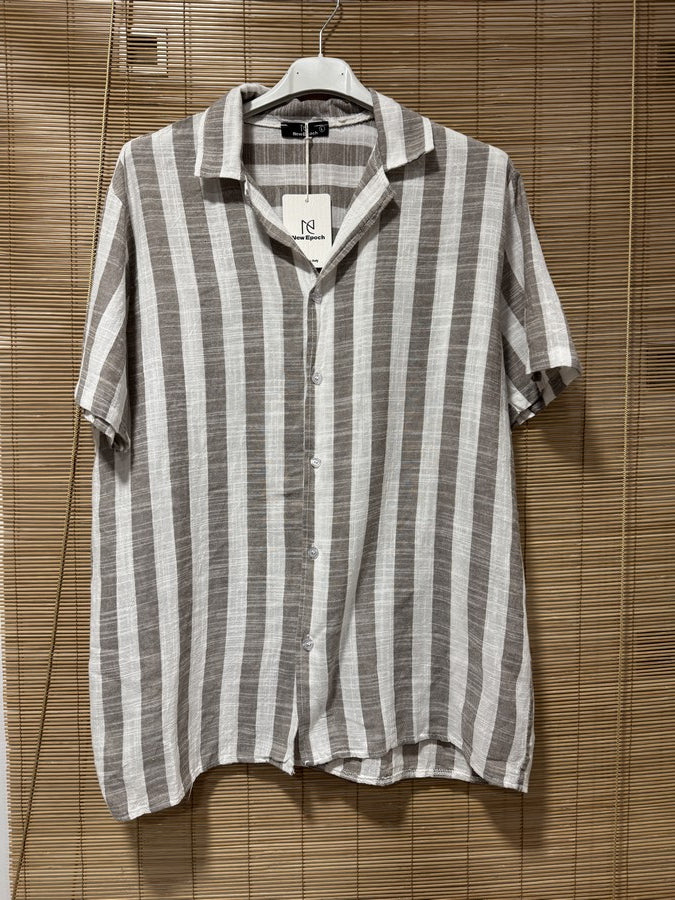 Chemise LIVANI rayée beige