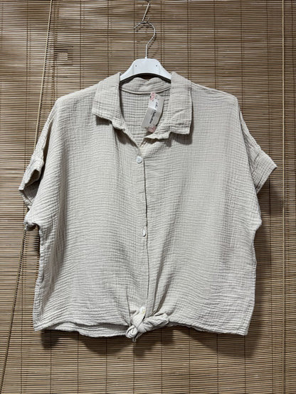 Chemise gaze de coton sable