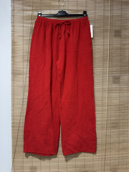 Pantalon gaze de coton rouge