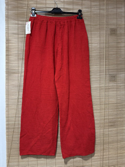 Pantalon gaze de coton rouge