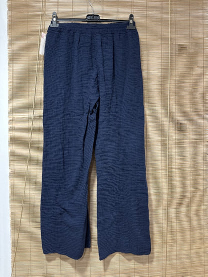Pantalon gaze de coton bleu marine