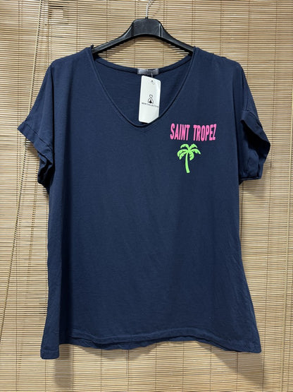 T-shirt St Tropez bleu marine