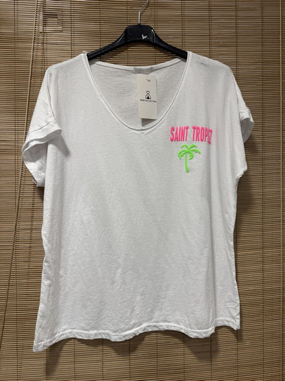T-shirt St Tropez blanc