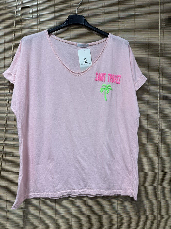 T-shirt St Tropez rose