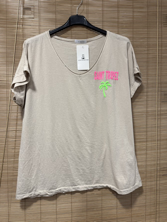 T-shirt St Tropez sable