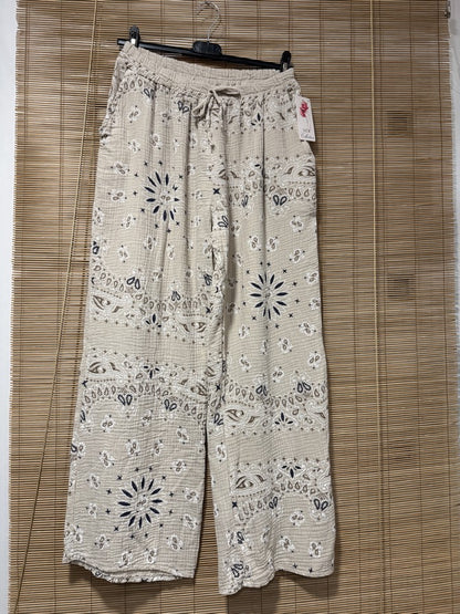 Pantalon gaze de coton banadana bleu jean