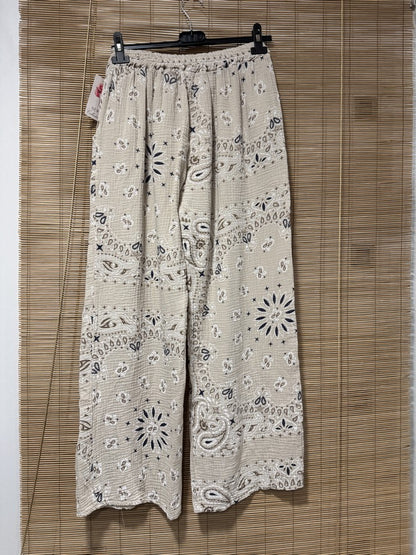 Pantalon gaze de coton banadana bleu jean
