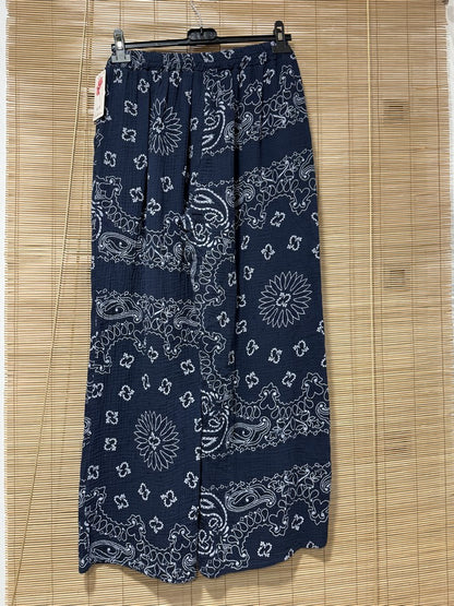 Pantalon gaze de coton banadana bleu marine