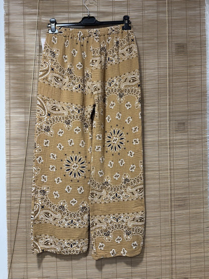 Pantalon gaze de coton banadana camel
