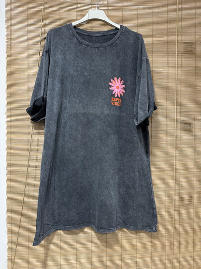 Robe T-shirt Anthracite Happy Vibes