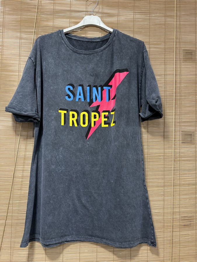 Robe T-shirt Anthracite Saint-Tropez