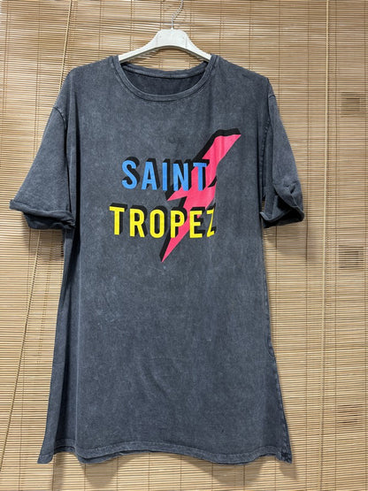 Robe T-shirt Anthracite Saint-Tropez