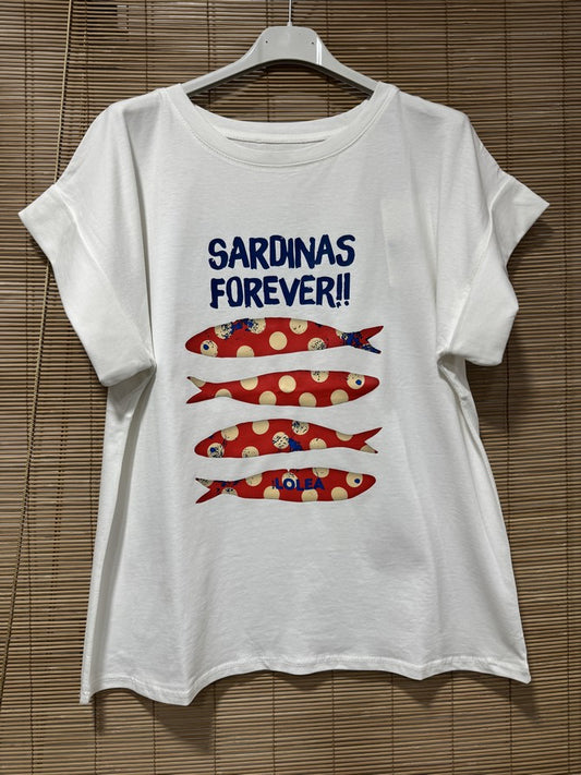 T-shirt Blanc SARDINAS FOREVER