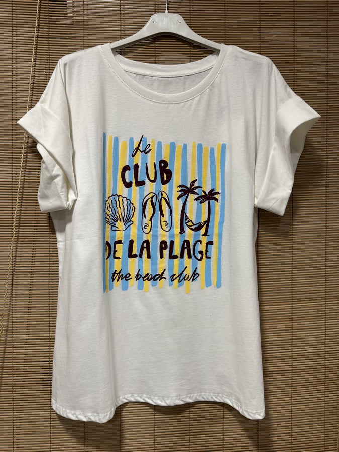 T-shirt Blanc Le Club de la Plage