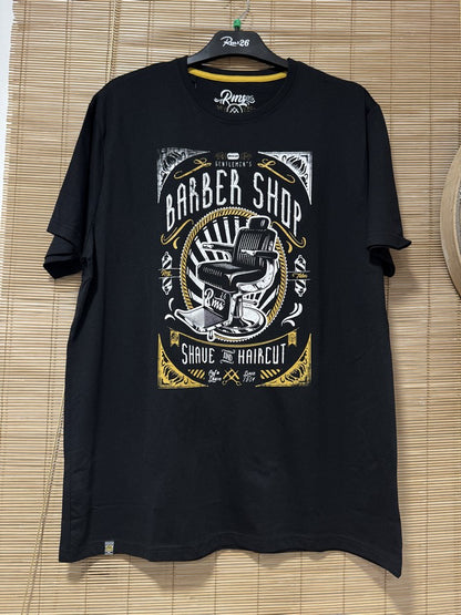 T-shirt BARBER SHOP noir