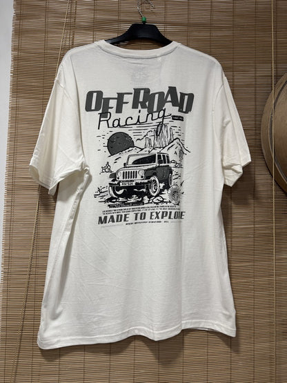 T-shirt OFF ROAD Racing blanc