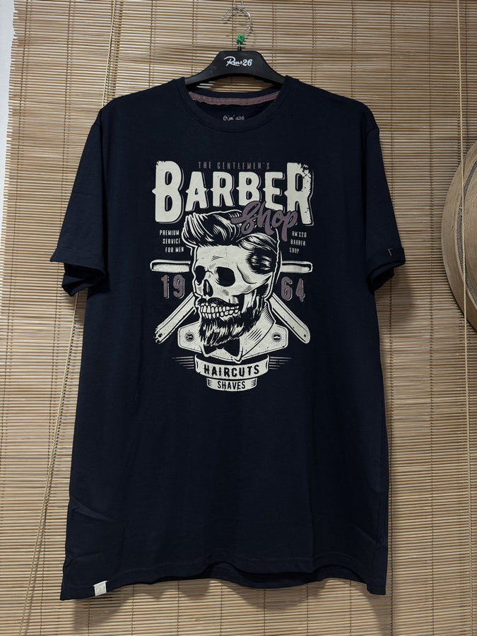 T-shirt BARBER bleu marine