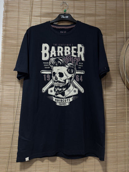 T-shirt BARBER bleu marine