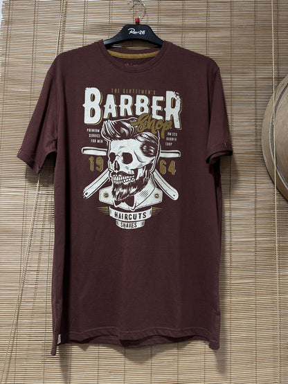 T-shirt BARBER marron