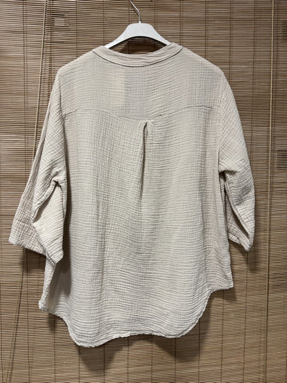 Blouse gaze de coton sable