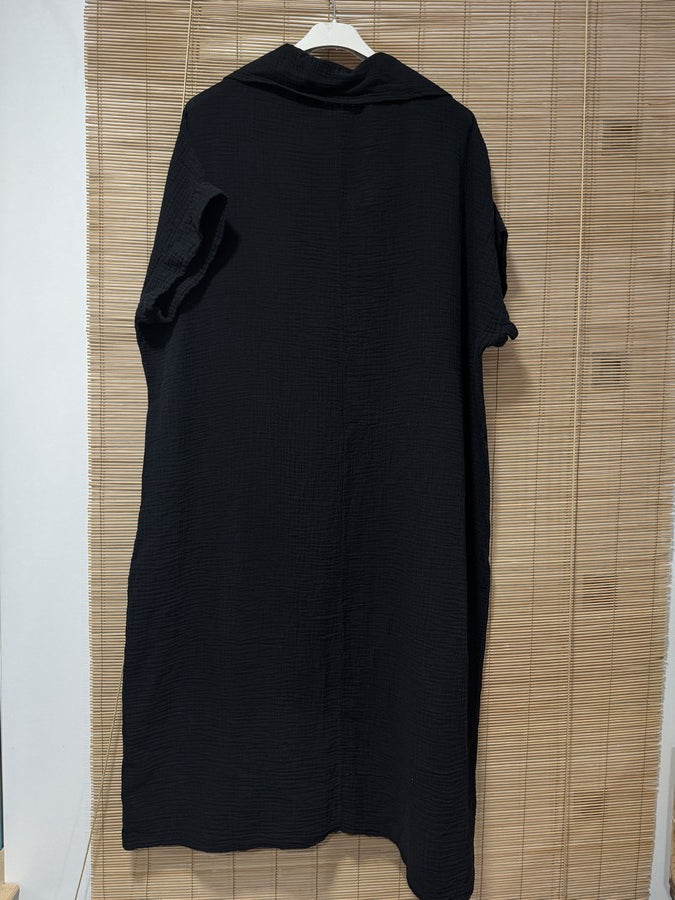 Robe gaze de coton noir