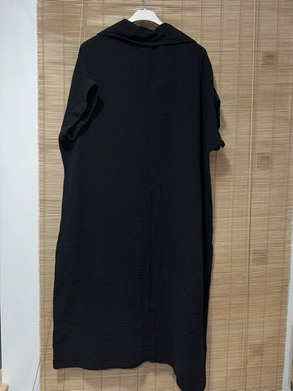Robe gaze de coton noir