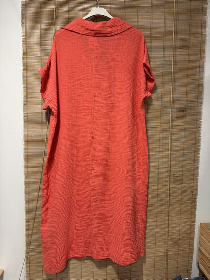 Robe gaze de coton corail