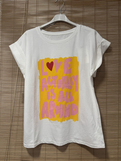 T-shirt blanc Love Actually