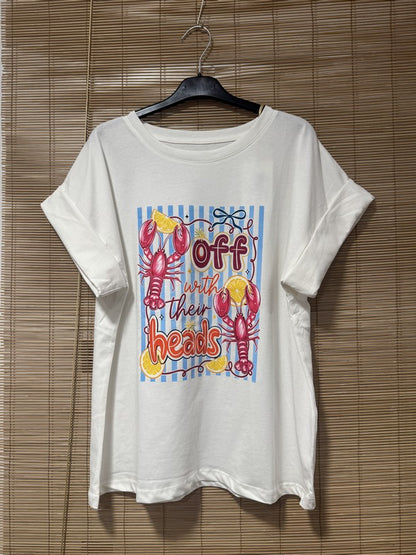 T-shirt blanc homard off