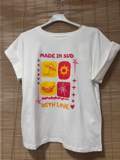 T-shirt blanc MADE IN SUD