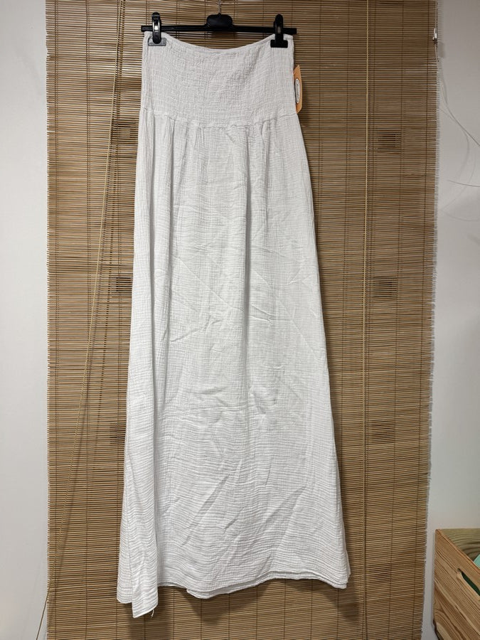 Robe bustier gaze de coton blanche