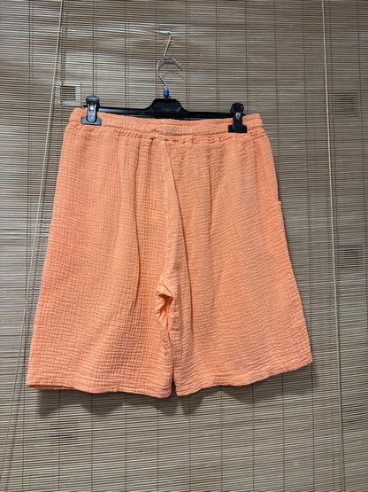 Short gaze de coton AARON orange