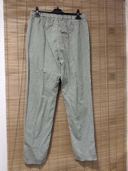 Pantalon en lin REEP rayé kaki