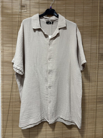 Chemise gaze de coton AARON sable