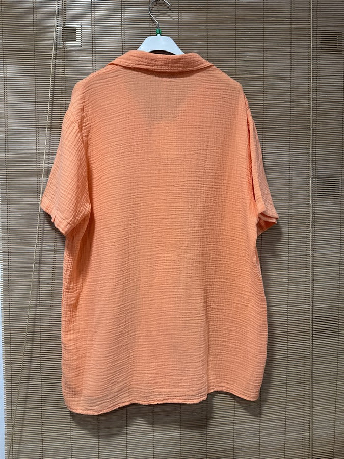 Chemise gaze de coton AARON orange
