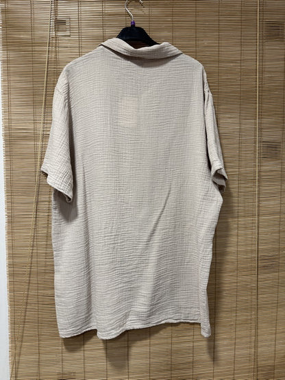 Chemise gaze de coton AARON sable