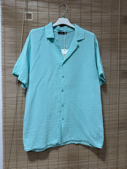 Chemise gaze de coton AARON menthe