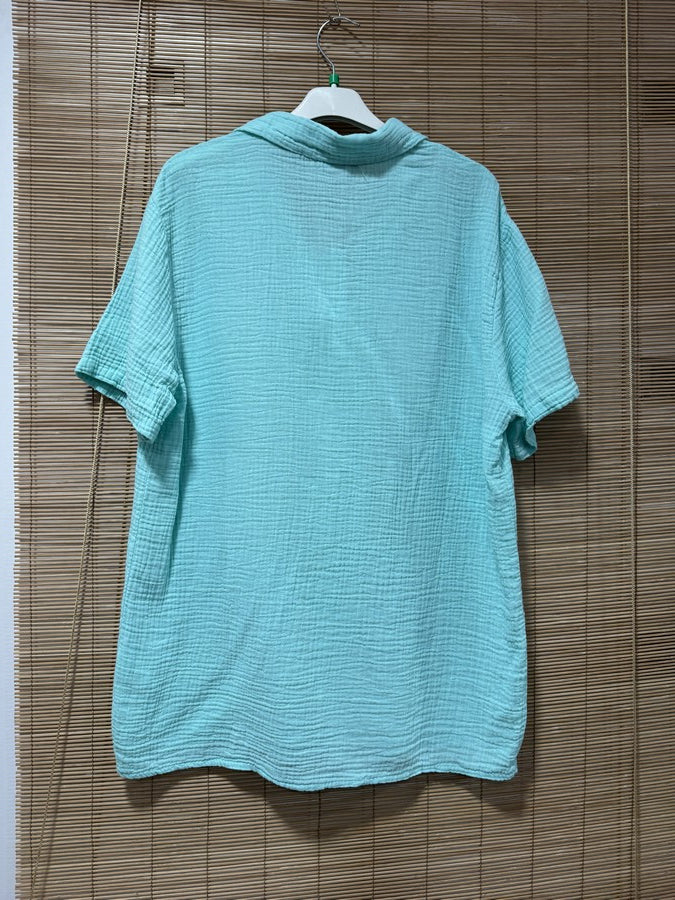 Chemise gaze de coton AARON menthe