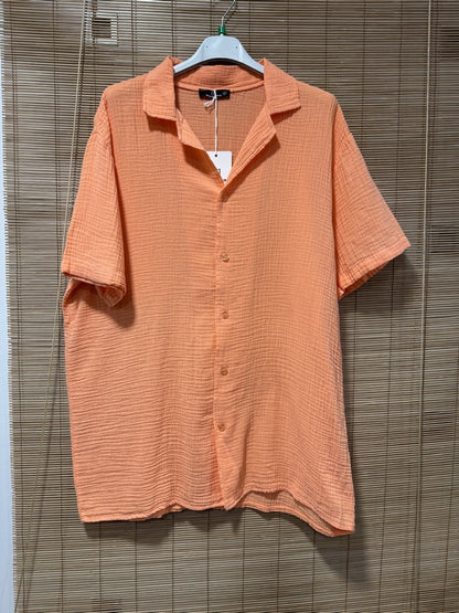Chemise gaze de coton AARON orange