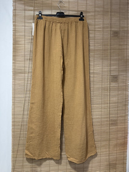 Pantalon gaze de coton camel