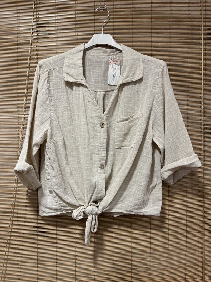 Chemise coton sable