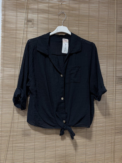 Chemise coton noir