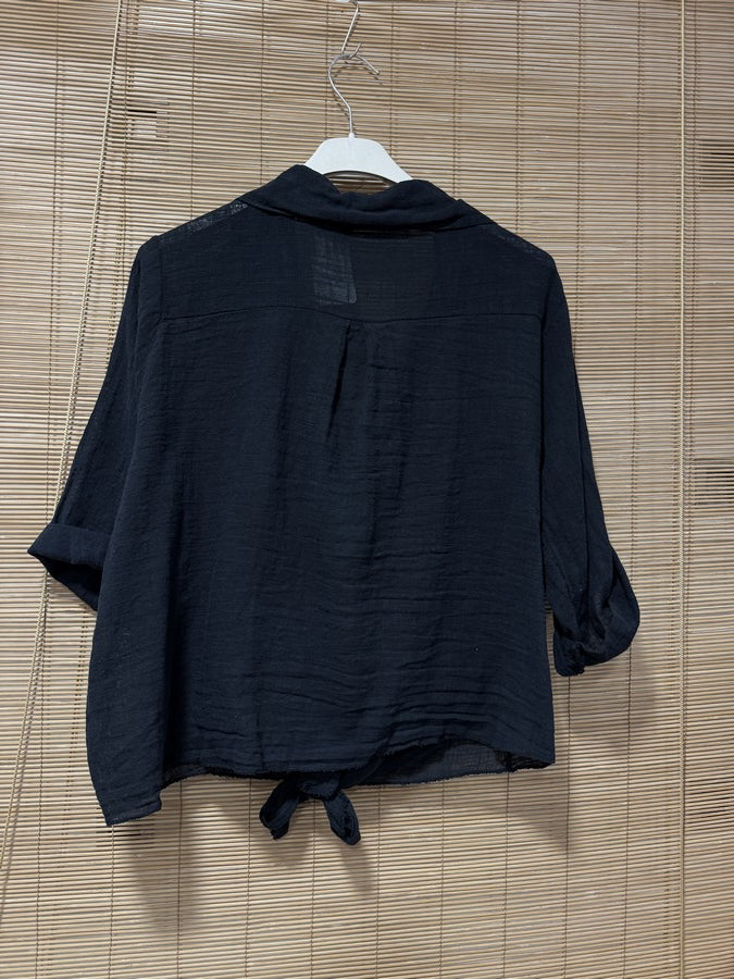 Chemise coton noir