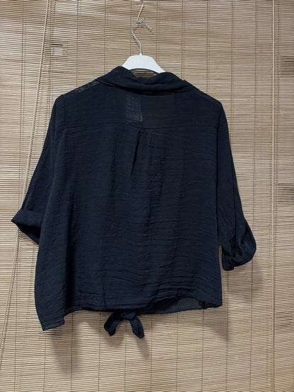 Chemise coton noir
