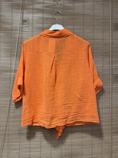 Chemise coton orange