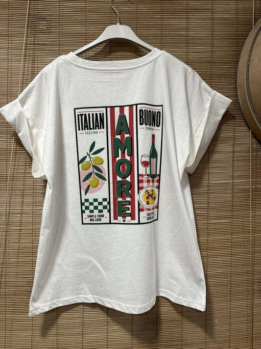 T-shirt blanc AMORE Italia