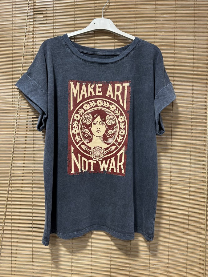 T-shirt anthracite MAKE ART NOT WAR